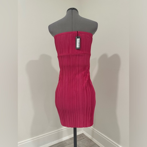 Pink Strapless Mini Dress - Picture 4 of 5
